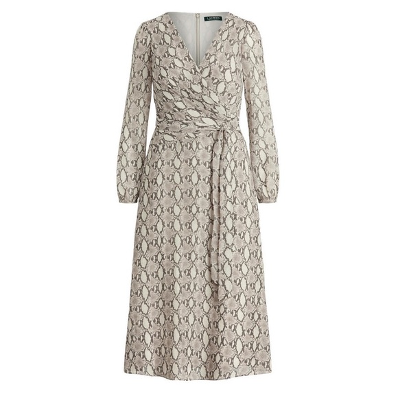 Python Print Wrap Style Dress - Picture 3 of 7